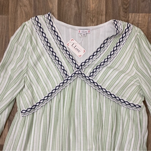 ✨🆕 NWT L. Love Striped textured striped tunic top Womens size 2XL - Picture 6 of 12